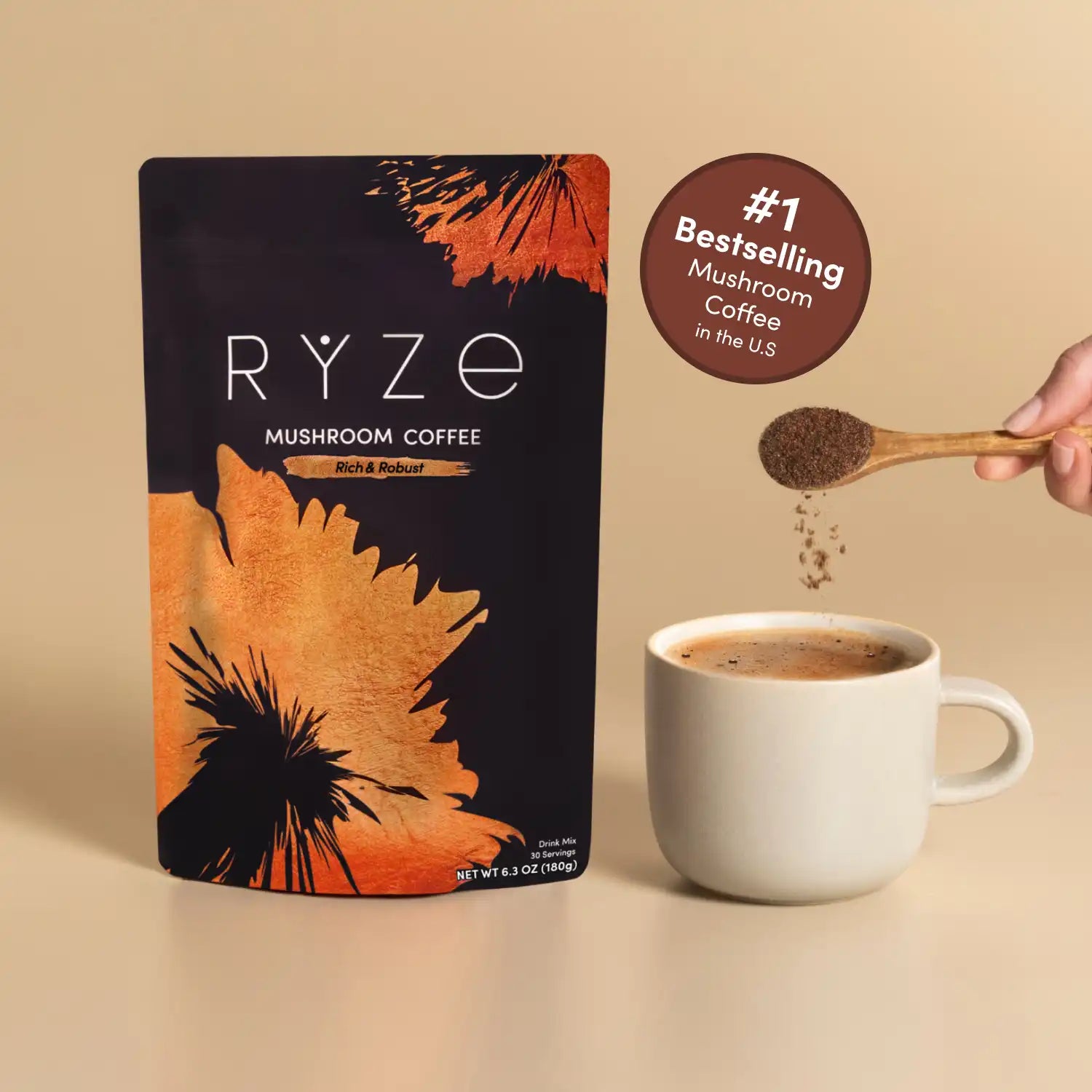 Mushroom Coffee Dark Roast (30 Servings) - RIII