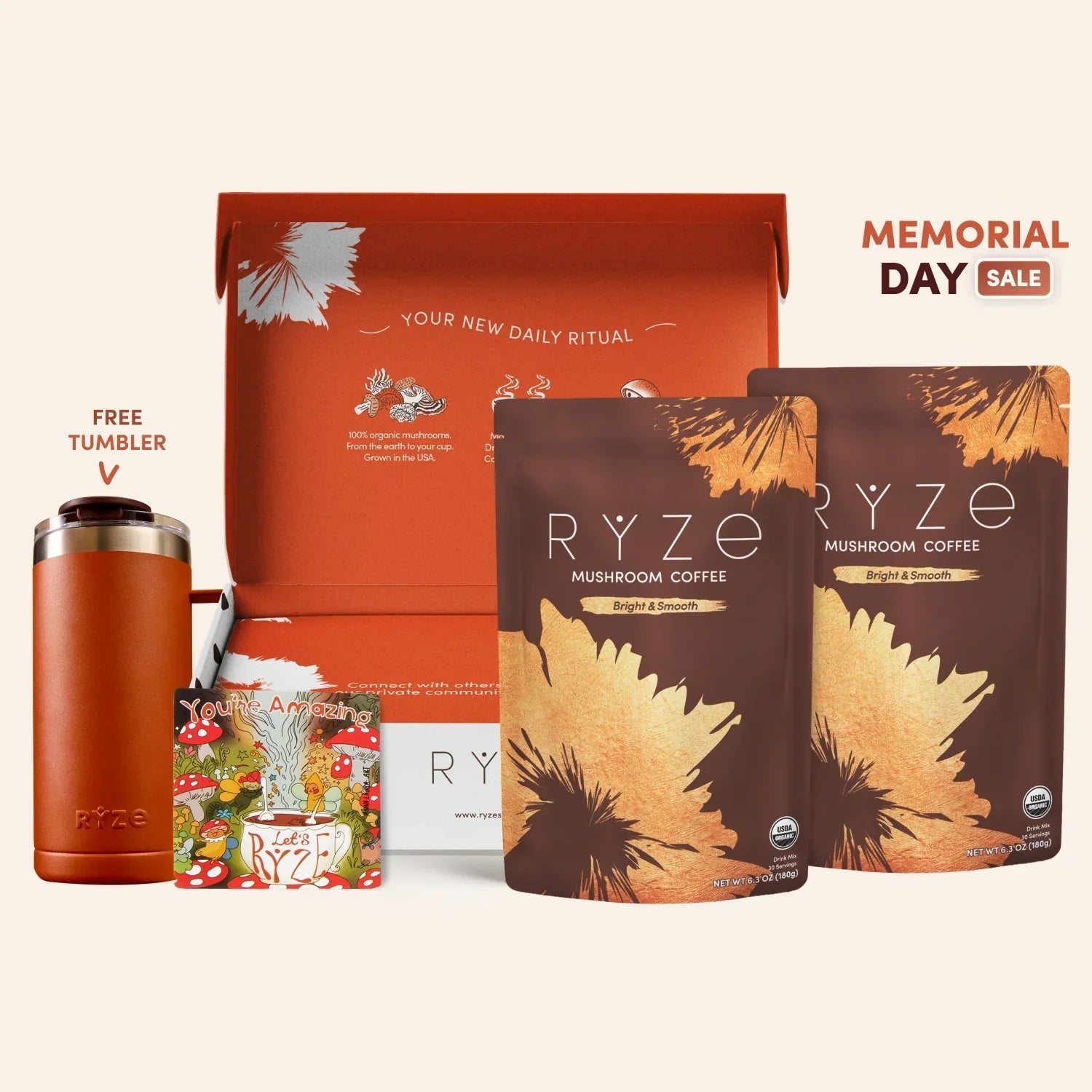 Mushroom Coffee Starter Kit 60 Servings - 2RYU