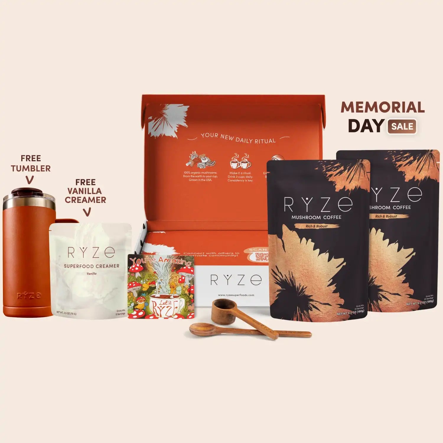 Mushroom Coffee Dark Roast Starter Kit (60 servings) - FO39