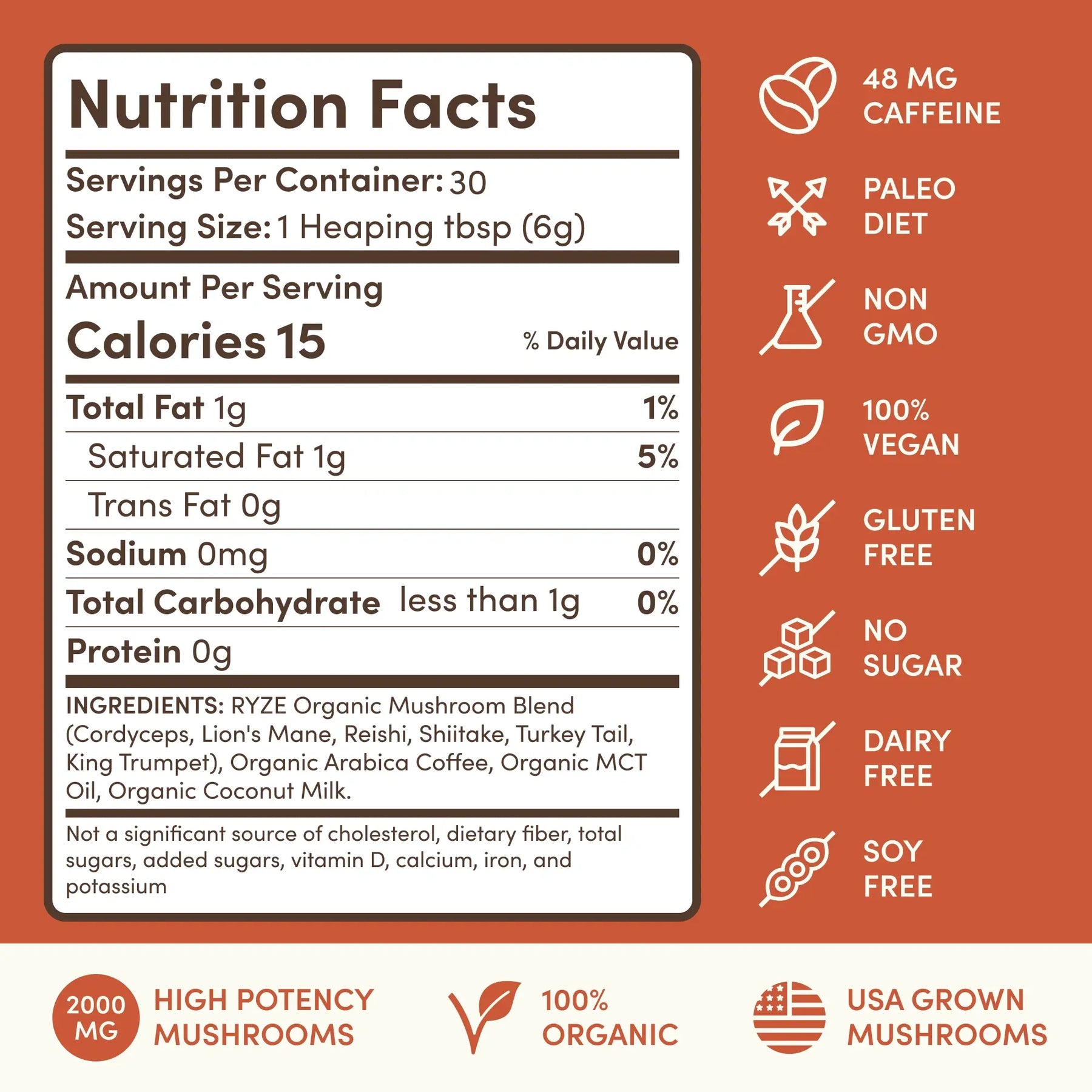 Mushroom Coffee (1 pack - 30 Servings) - NZU2