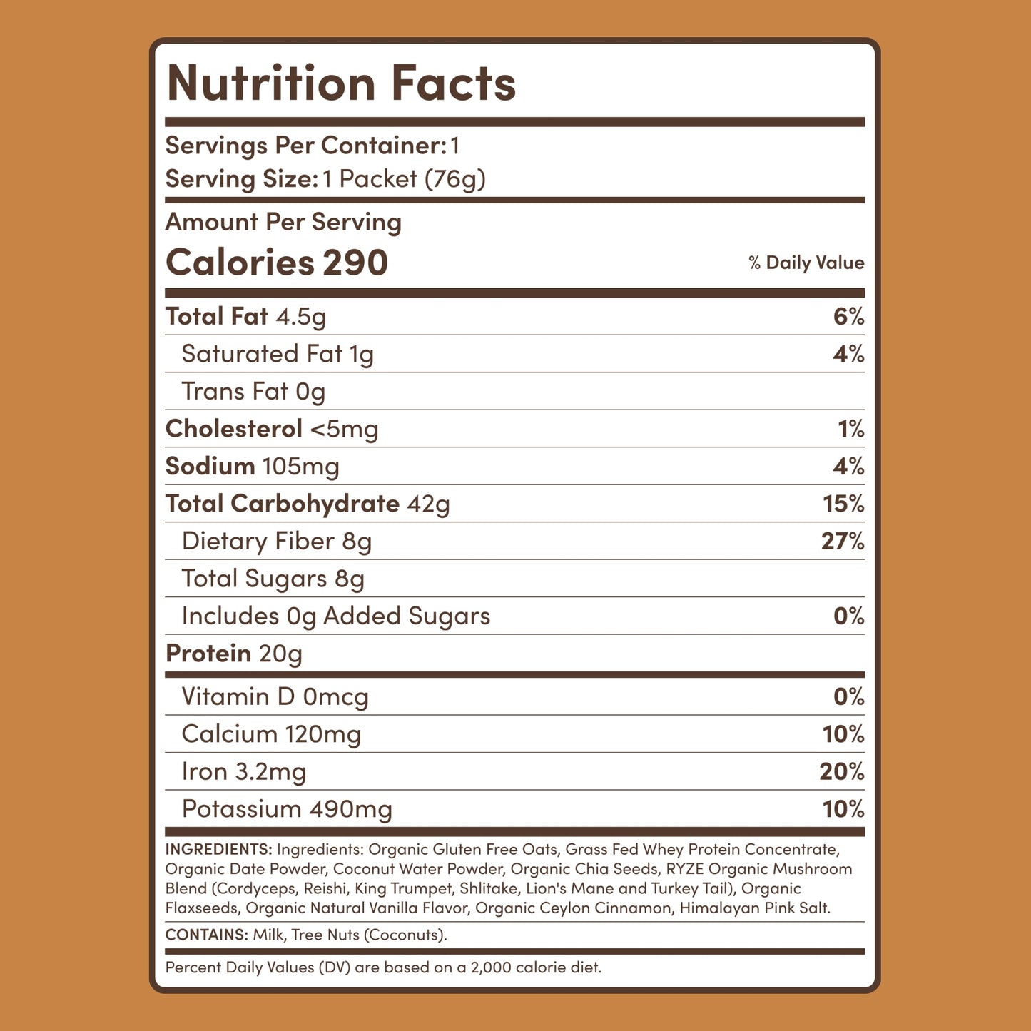 Mushroom Overnight Oats (14 Servings) - 6HBL