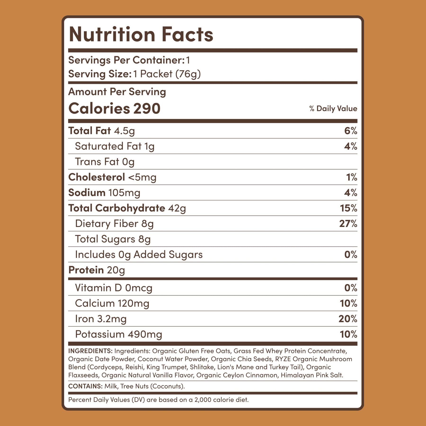 Mushroom Overnight Oats 14 Servings - TWC9