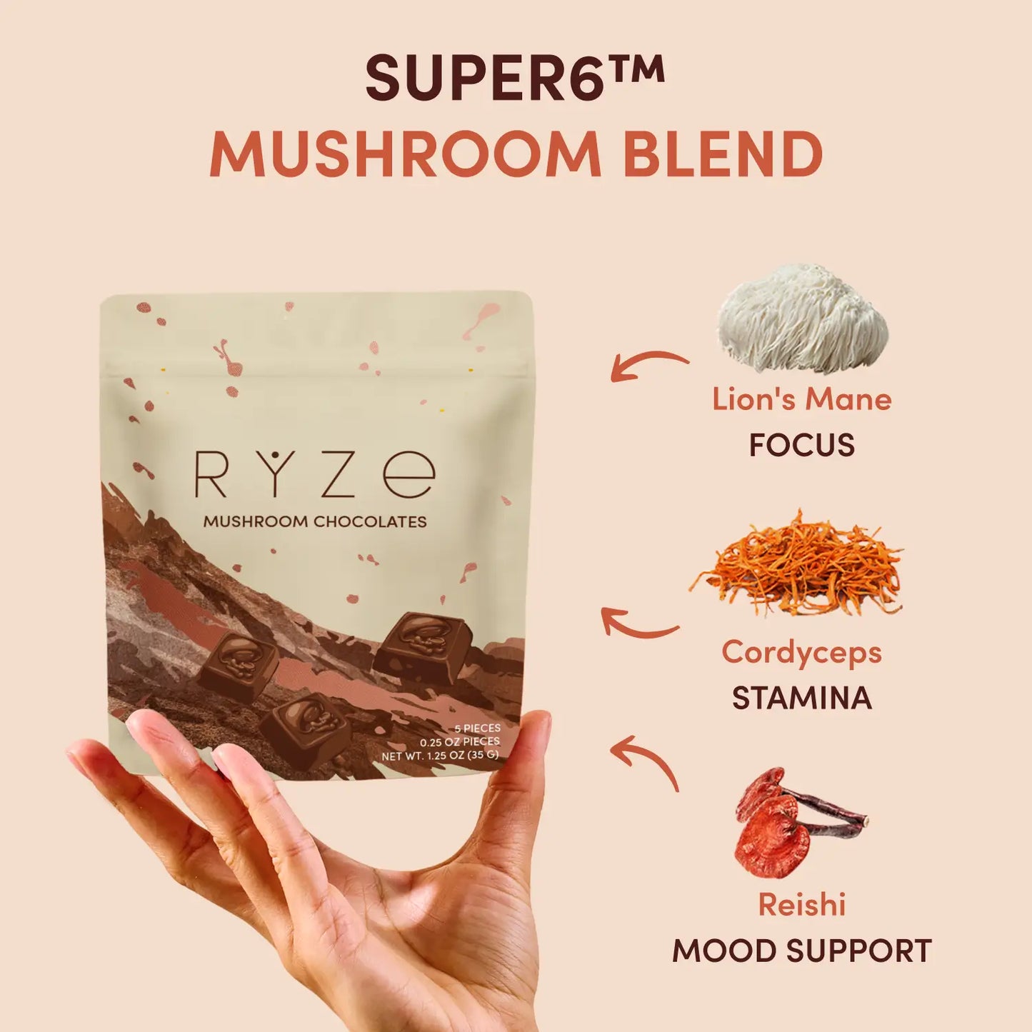 Mushroom Chocolates Rye (15 pieces) - C4UH