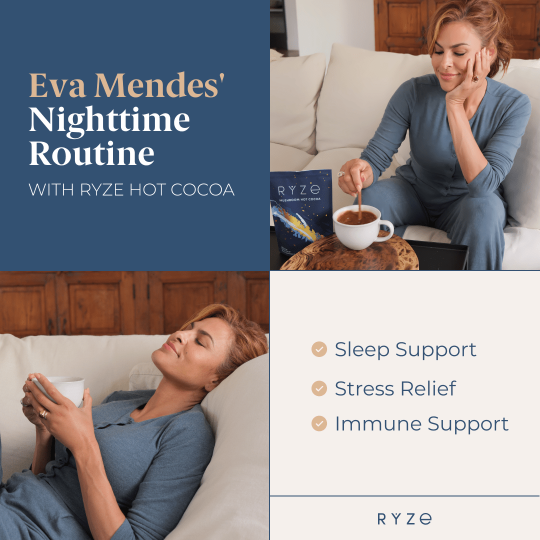 RYZE Hot Cocoa - with 6 Sleep Superfoods to Help Fall Asleep and Stay Asleep - 8LDO