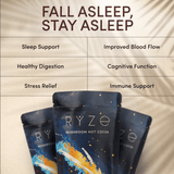 RYZE Hot Cocoa - with 6 Sleep Superfoods to Help Fall Asleep and Stay Asleep - 8LDO