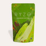 RYZE Mushroom Matcha - with 6 Organic Adaptogenic Mushrooms Grown In USA and Ceremonial-Grade Japanese Matcha - F4YO