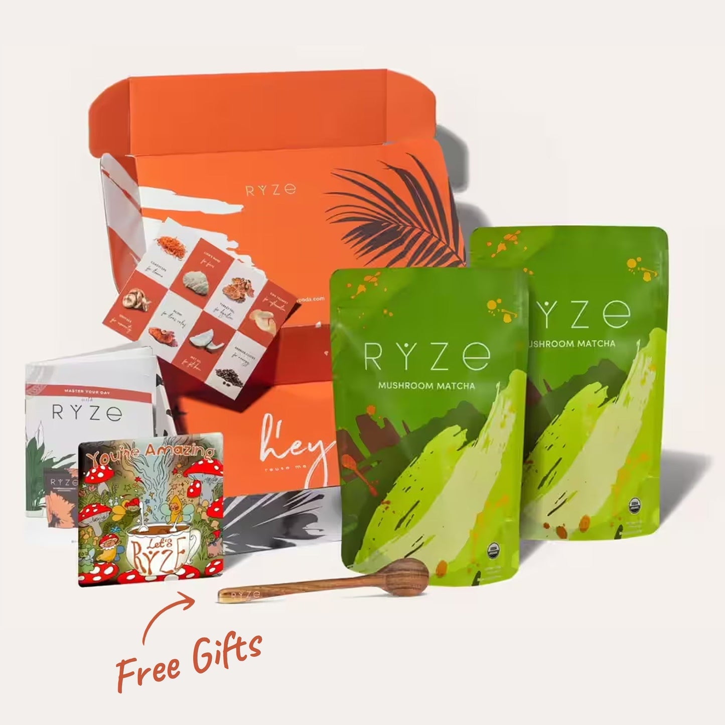 RYZE Organic Mushroom Matcha Starter Kit (60 servings) - L23R